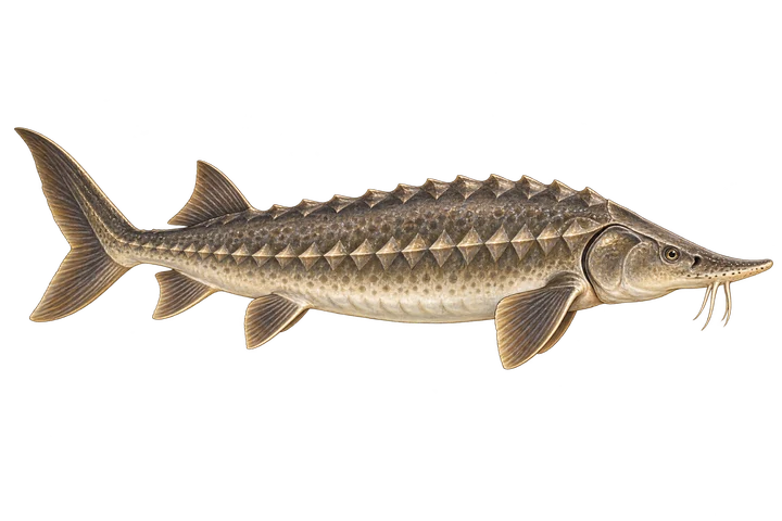 Illustration of a Lake Sturgeon